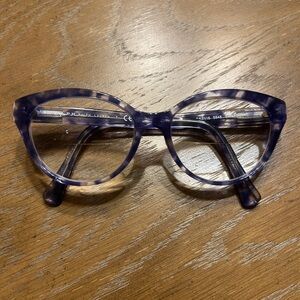 Ralph by Ralph Lauren Purple/Blue Tortoiseshell Round Glasses Frames